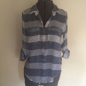 Sheer striped blouse